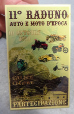 TARGHETTA / PLACCA " II° RADUNO AUTO E MOTO D'EPOCA " Calice Ligure
