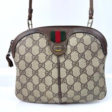 GUCCI GG Supreme Pochette Accessorio Borsa a Tracolla in Pelle di Sherry PVC dal Giappone