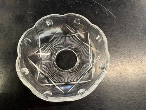 Vintage cut glass bobeche - bobeche, 4