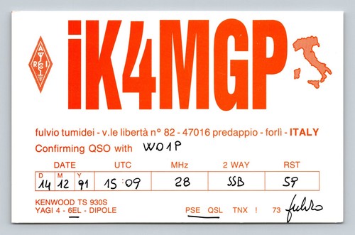 Ham radio qsl card - qsl,