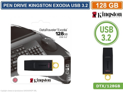 Pen drive kingston - kingston, dtx/128gb