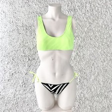 ME FUI BIKINI BRASSIERE BRASILIANA ANIMALIER ZEBRATO GIALLO FLUO VERDE ACIDO