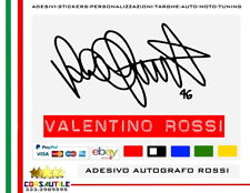 2x Valentino Rossi Adesivo Prespaziato vinile Autografo 15x9 cm Senza Fondo 
