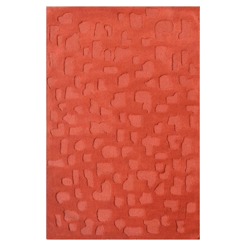 Tappeto arancione trapuntato - , a