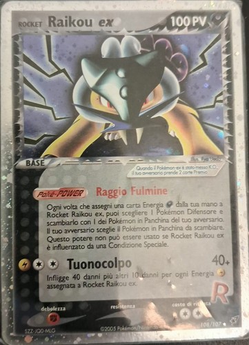 Carta pokemon rocket raikou - rocket,