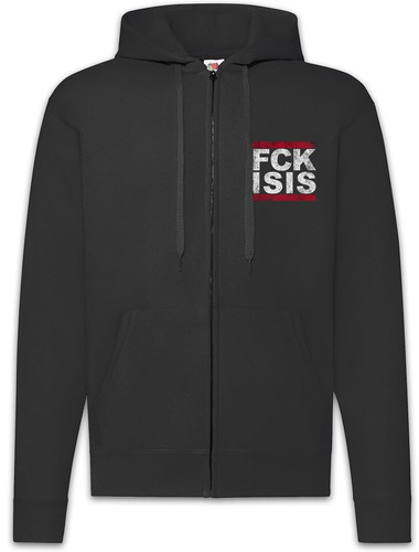 Fuck isis zipper hoodie fck - hoodie,