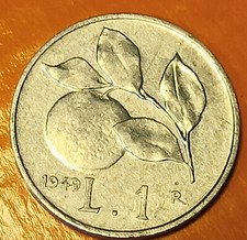 1 LIRA DEL 1949 DELLA