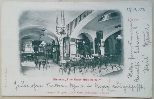 Cartolina capri birreria zum - capri,