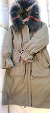 Parka donna pelliccia vera verde militare