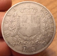 Moneta 5 Lire 1864 Napoli