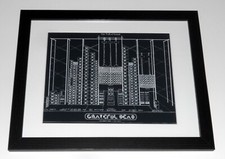 Schema del Muro del Suono Grateful Dead Nero incorniciato '74 Hollywood, 14"x17" Altec