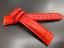 Leather Matte Red Strap 20/16mm For Rolex - Cinturino In Pelle