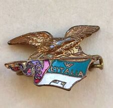 DISTINTIVO PATRIOTTICO "W L'ITALIA" BANDIERA SABAUDA 1923 PATRIA LIBERTY 