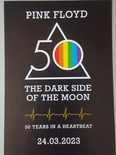 Pink Floyd 50° Dark Side Of The Moon promo Sticker Rare Concert Tour