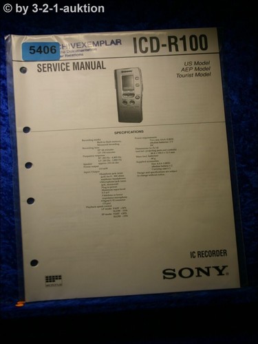 Manuale servizio sony icd - di,