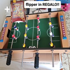 Biliardino calcio balilla, gioco da tavolo calcetto 55×30cm +FLIPPER IN OMAGGIO!