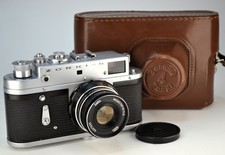 COMPLETAMENTE REVISIONATO! 1968 EXPORT URSS "ZORKI 4" FOTOCAMERA RF + obiettivo INDUSTAR-61 L/D M39