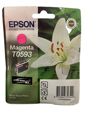 EPSON T0593 GIGLIO CARTUCCIA ORIGINALE MAGENTA PER STYLUS PHOTO R2400 [A BOX]