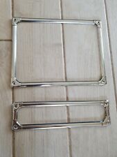 COPPIA CORNICI TARGA CROMATE