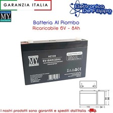 Batteria Al Piombo Ricaricabile 6V - 8Ah