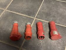 Lotto 4 spine e prese CEE industriali 16A 4 Poli 3P+T rosse