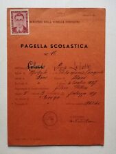 Pro Vittime Politiche R. CHIESA etichetta su pagella scolastica 1945-46