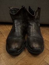 Scarpe Donna 36 - Pelle Marrone - Design Particolare - Usate con Suola Gomma