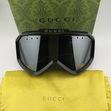 NUOVO! Gucci Maschera Occhiali da Sci Snowboard Nero Verde Rosso - COMPLETA!