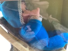 Larami Corp bambola giovani anni Jelly Bean 1978 ventosa pollice sedia pieghevole vintage t7