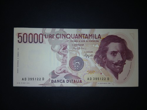 50000 lire bernini - , 1°