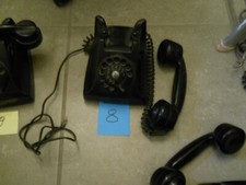 Telefono antico in bachelite verde  fisso a disco rotella vintage Fatme Ericsson