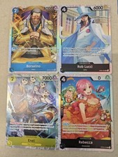 one piece card game op05 eng Super Rare X4- Borsalino - Rebecca -Rob Lucci- Enel