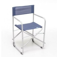 Sedia Poltrona in Alluminio da Regista pieghevole Blu Campeggio mare giardino