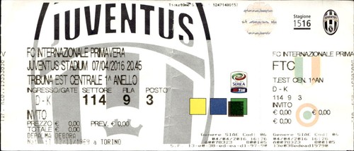 Biglietto stadio juventus - juventus, fc
