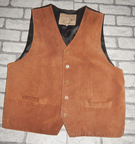 Gilet scamosciato scollo v - gilet, a