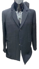 COSTUME HOMME Cappotto in lana usato uomo man Tg 52 nero XYE311L