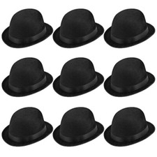 10 x cappelli neri Bowler addio al celibato Charlie Chaplin cappello vestito vittoriano