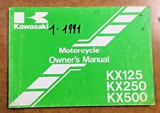 KAWASAKI KX 125 KX 250 KX 500 2T 1991 MANUALE OWNER'S MANUAL ENGLISH