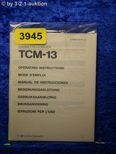 Sony manuale tcm cassetta - tcm,