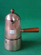 VECCHIA CAFFETTIERA LAVAZZA CARMENCITA 6 TAZZE RAME LEGNO VINTAGE. CY15