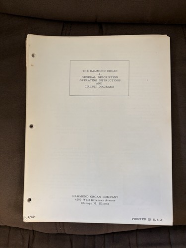Manuale servizio organo - manuale, di