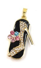 High Heel Scarpe Pumps Charm Cristalli Funny USB STICK Div Capacità