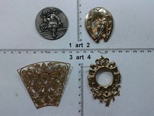 spilla metallo angelo cavallo liberty balia italy artigianale vintage brooch b12