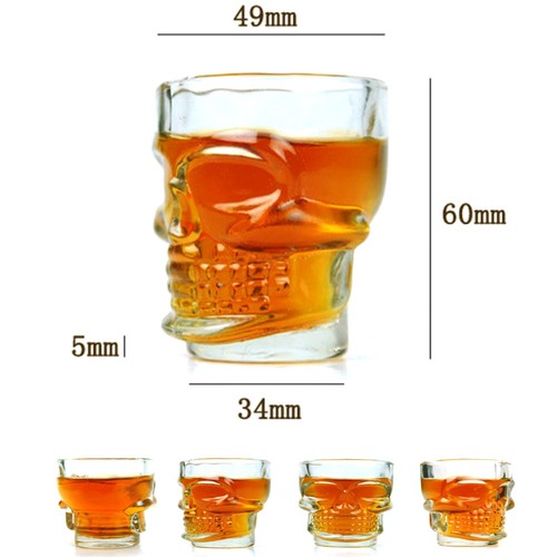 Skull shot bicchieri vetro - shot,