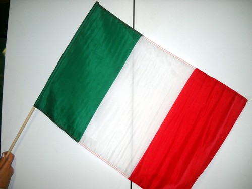 Bandiera italia 40x60 con asta - italia,
