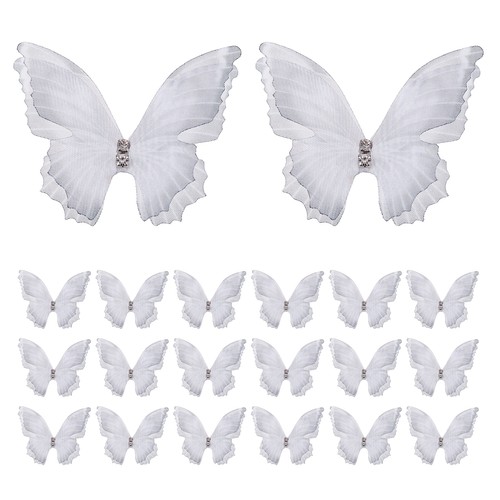 20pcs farfalle organza x2 - organza, 1.6"x2"