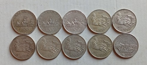 Lotto monete 500 - lotto, 10