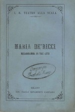 Maria de' Ricci Melodramma in