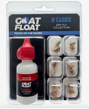 Galleggiante Capra "The Caddis" Premium Collezione Dry Fly, Mosche, 5x Leader, Galleggiante