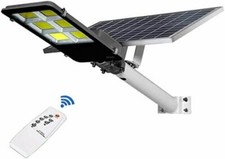 LAMPIONE LED PANNELLO SOLARE STAFFA E TELECOMANDO 200W 300W 400W 500W 600W IP66.